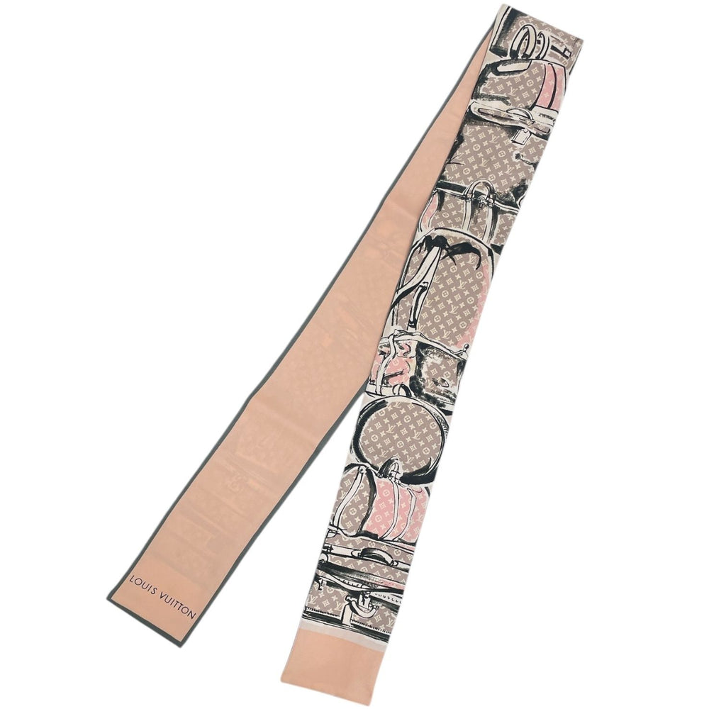 Louis Vuitton Monogram Scarf Silk Twill Pink — view 2