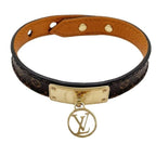 Louis Vuitton Bracelet Logo Mania Brown Monogram LV Circle Gold