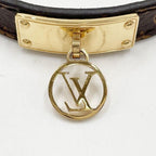 Louis Vuitton Bracelet Logo Mania Brown Monogram LV Circle Gold — view 4