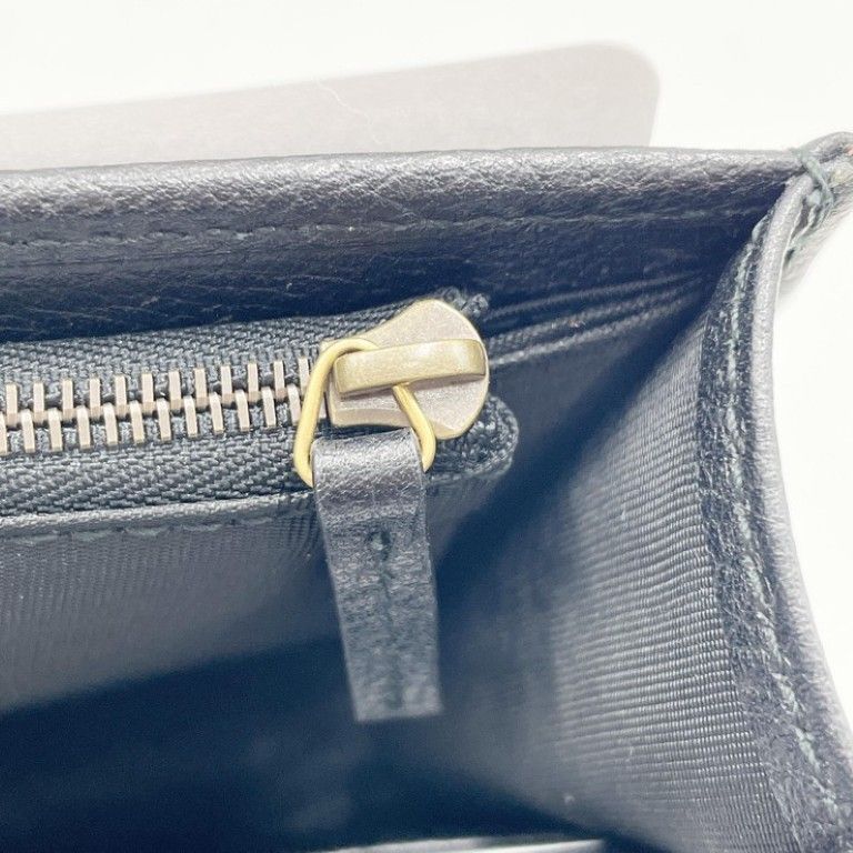 Gucci Shoulder Bag GG Marmont Black Leather Crystal Bijou Chain Wallet — view 9