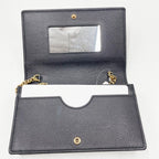 Gucci Shoulder Bag GG Marmont Black Leather Crystal Bijou Chain Wallet — view 8