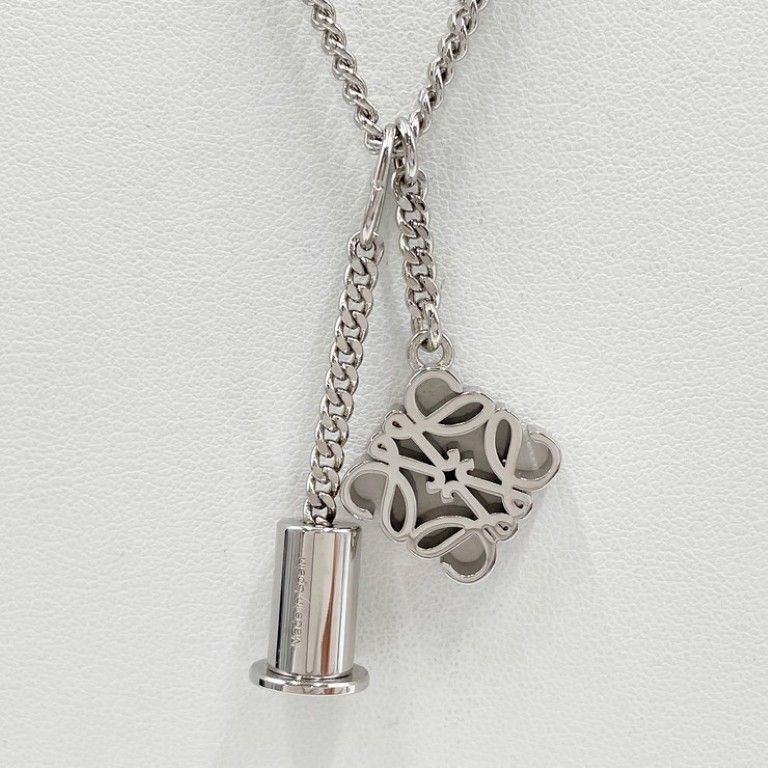 Loewe Necklace Personalization Silver Metal Anagram — view 2