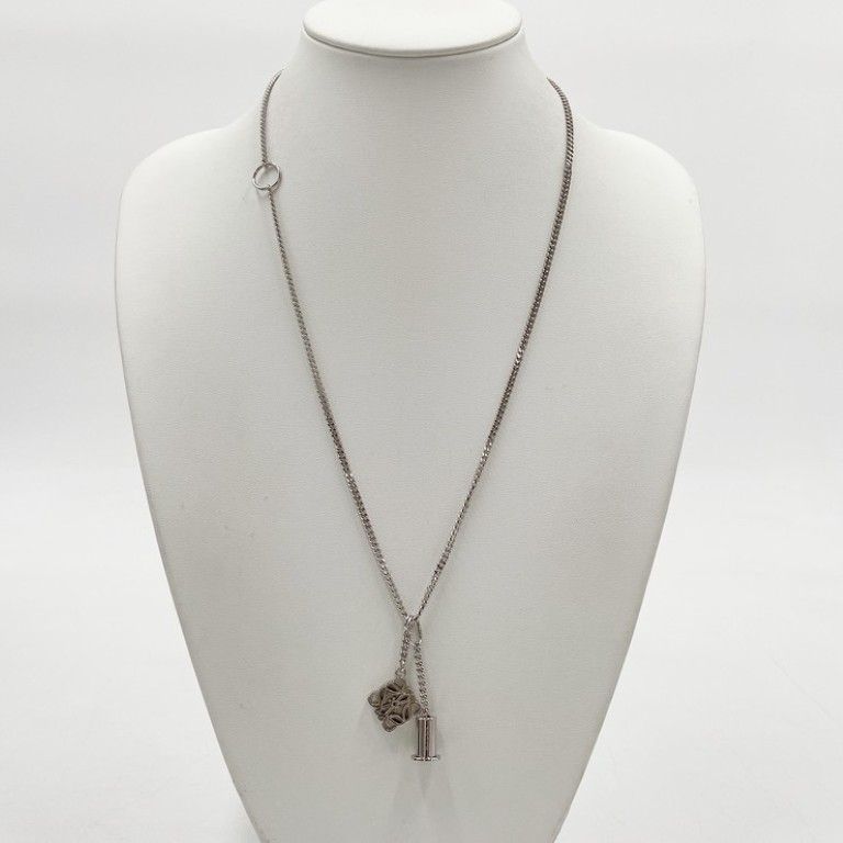 Loewe Necklace Personalization Silver Metal Anagram — view 5