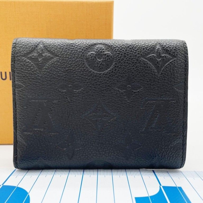 Louis Vuitton Trifold Wallet Portefeuille Victorine Noir Monogram Empreinte Gold — view 2