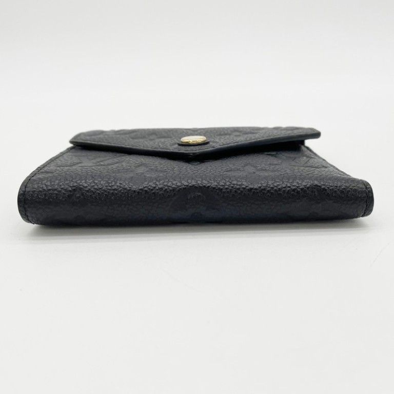 Louis Vuitton Trifold Wallet Portefeuille Victorine Noir Monogram Empreinte Gold — view 3