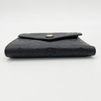 Louis Vuitton Trifold Wallet Portefeuille Victorine Noir Monogram Empreinte Gold — view 3