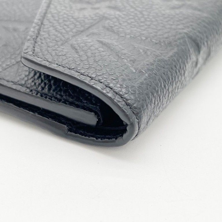 Louis Vuitton Trifold Wallet Portefeuille Victorine Noir Monogram Empreinte Gold — view 4