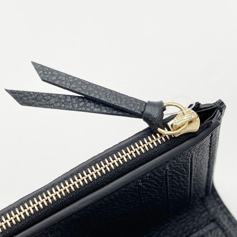 Louis Vuitton Trifold Wallet Portefeuille Victorine Noir Monogram Empreinte Gold — view 7