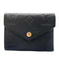 Louis Vuitton Trifold Wallet Portefeuille Victorine Noir Monogram Empreinte Gold