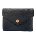 Louis Vuitton Trifold Wallet Portefeuille Victorine Noir Monogram Empreinte Gold