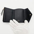 Louis Vuitton Trifold Wallet Portefeuille Victorine Noir Monogram Empreinte Gold — view 5