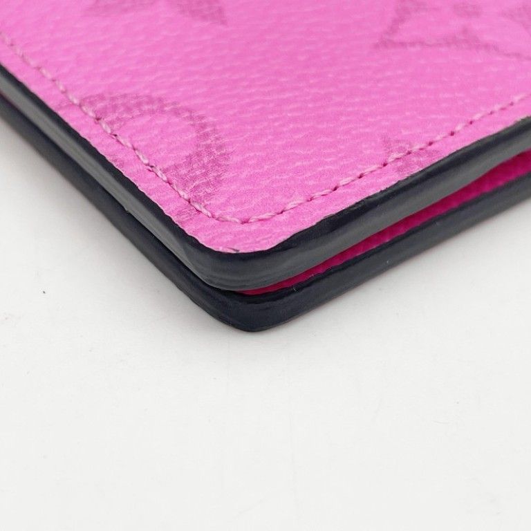 Louis Vuitton Card Case Organizer de Poche Pink Taigarama Business Holder — view 5