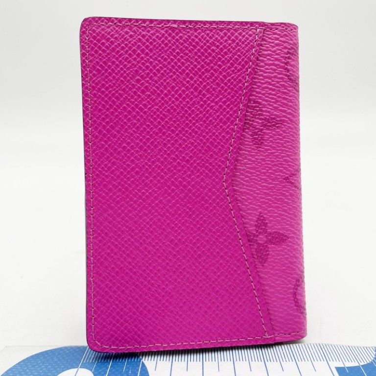 Louis Vuitton Card Case Organizer de Poche Pink Taigarama Business Holder — view 2
