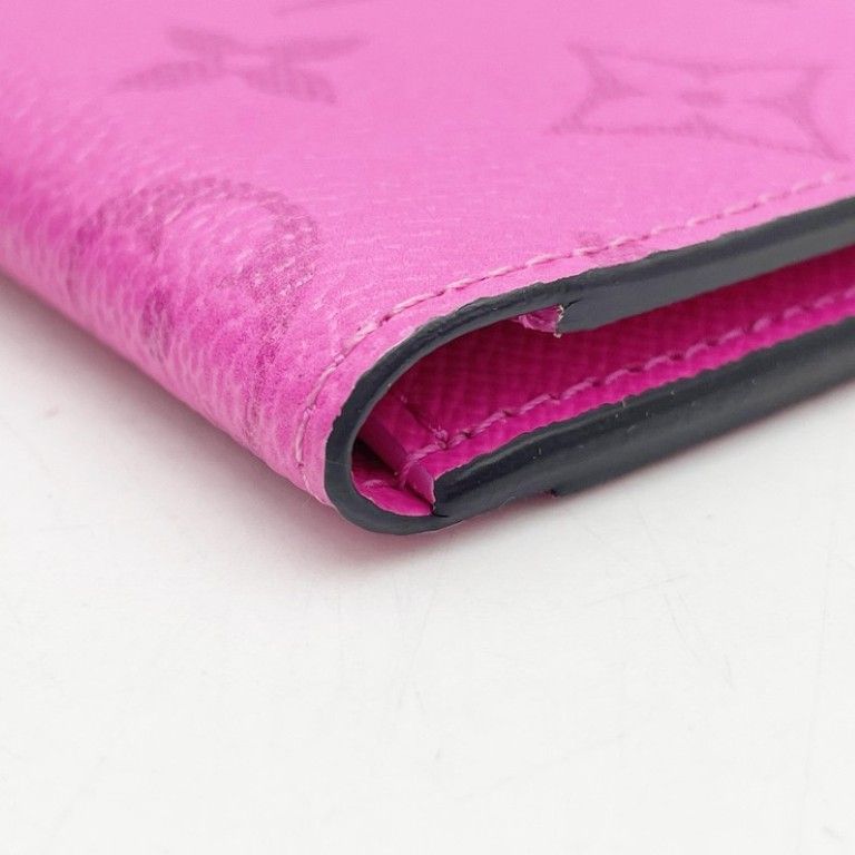 Louis Vuitton Card Case Organizer de Poche Pink Taigarama Business Holder — view 7