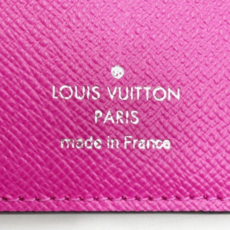 Louis Vuitton Card Case Organizer de Poche Pink Taigarama Business Holder — view 9