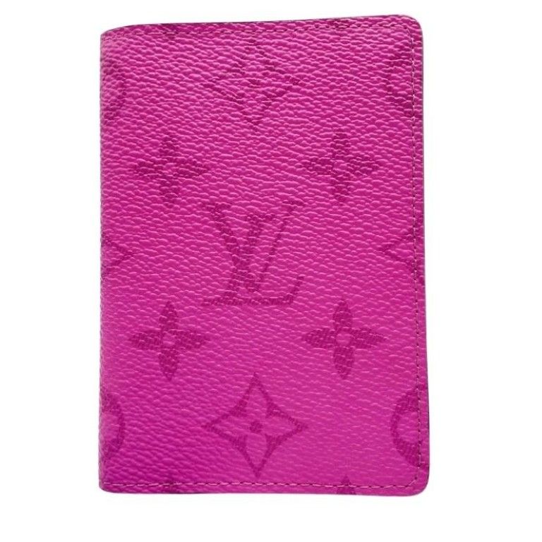 Louis Vuitton Card Case Organizer de Poche Pink Taigarama Business Holder
