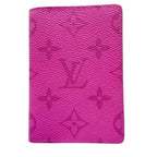 Louis Vuitton Card Case Organizer de Poche Pink Taigarama Business Holder
