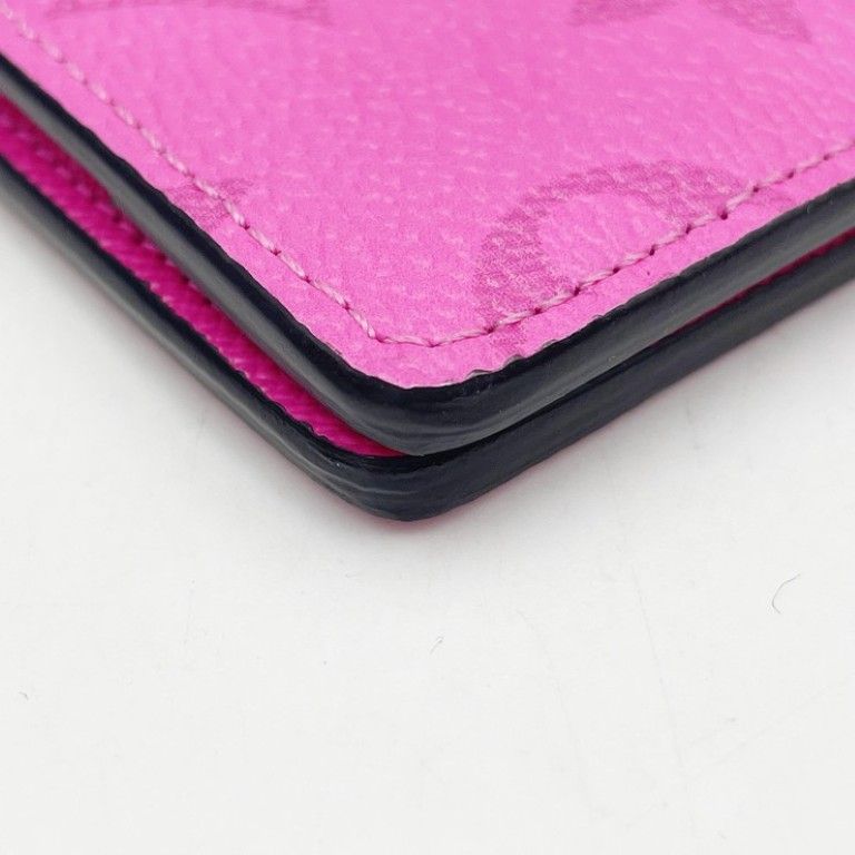 Louis Vuitton Card Case Organizer de Poche Pink Taigarama Business Holder — view 4