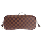 Louis Vuitton Neverfull PM Tote Damier Canvas Brown Gold Pouch — view 6