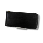 Loewe Linen Anagram Logo Wallet L-shaped Zip Black