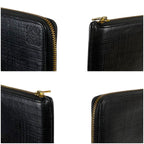 Loewe Linen Anagram Logo Wallet L-shaped Zip Black — view 5
