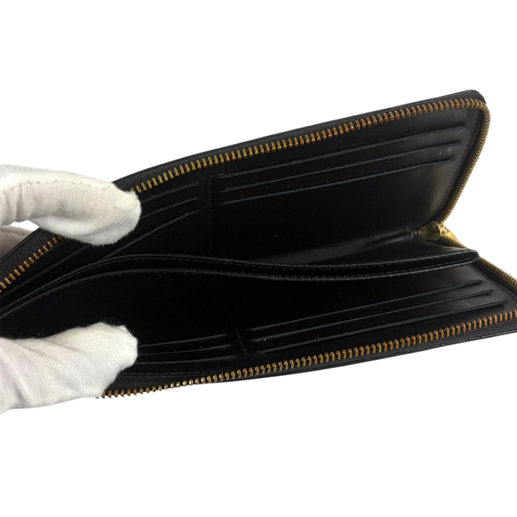 Loewe Linen Anagram Logo Wallet L-shaped Zip Black — view 7