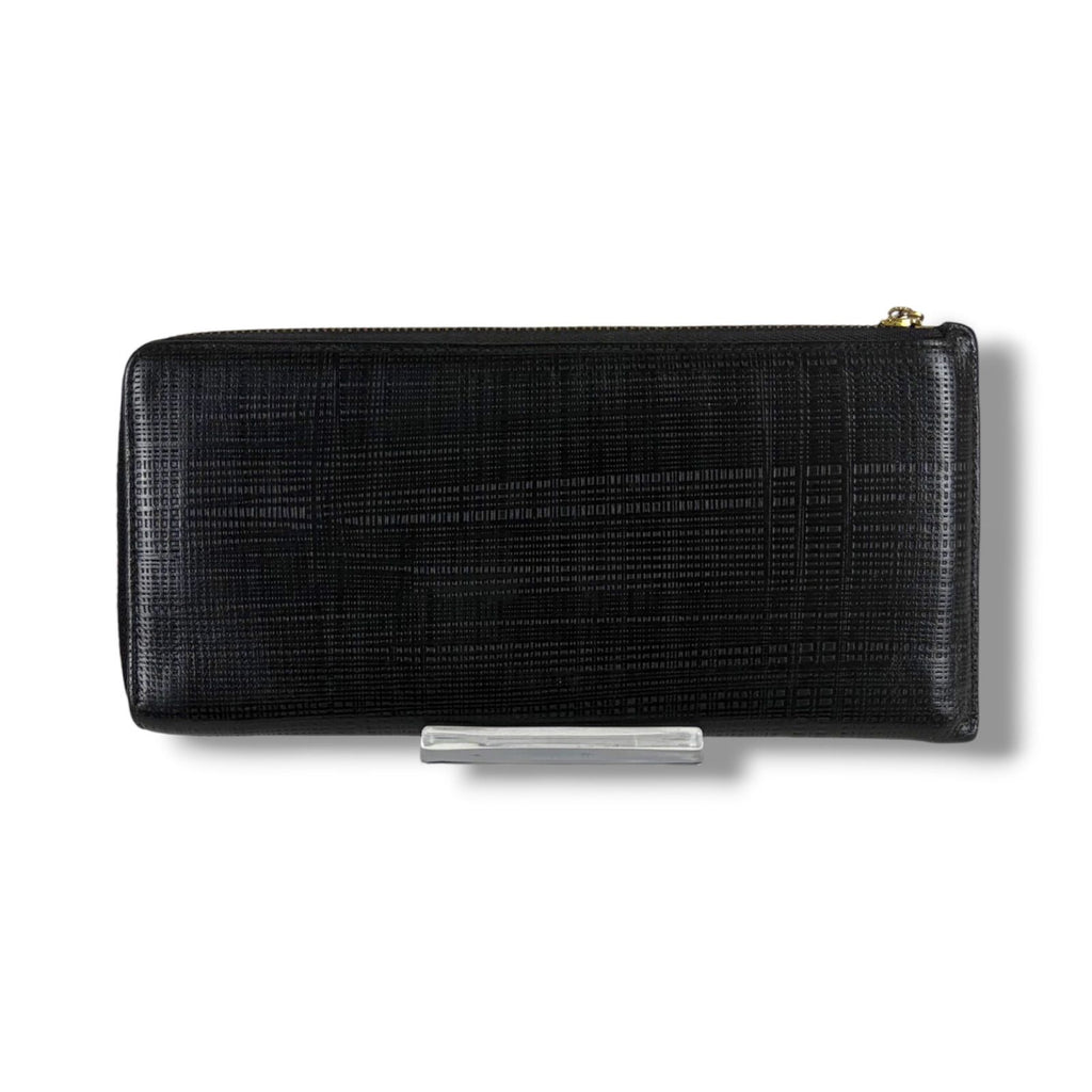 Loewe Linen Anagram Logo Wallet L-shaped Zip Black — view 3