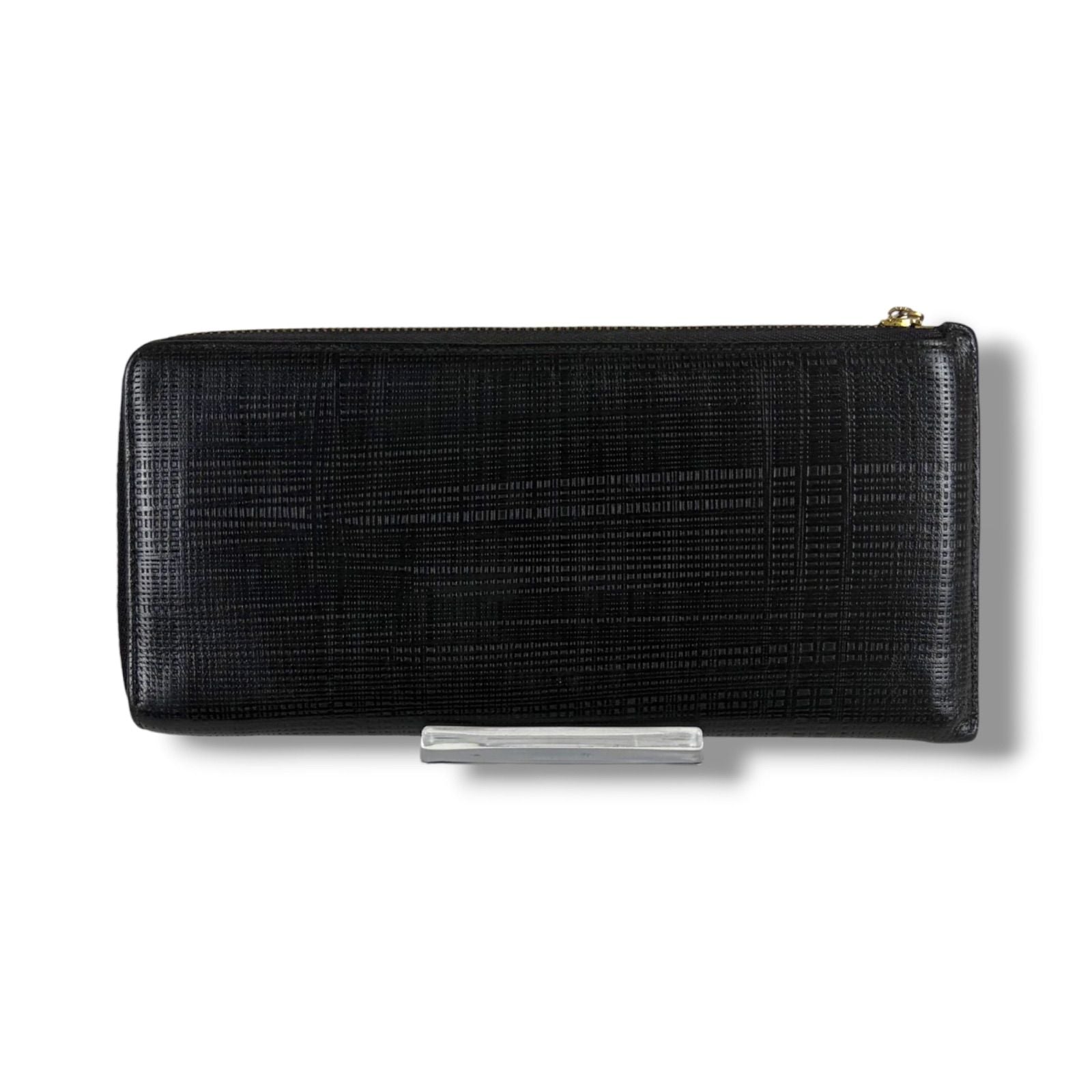 Loewe Linen Anagram Logo Wallet L-shaped Zip Black — view 3