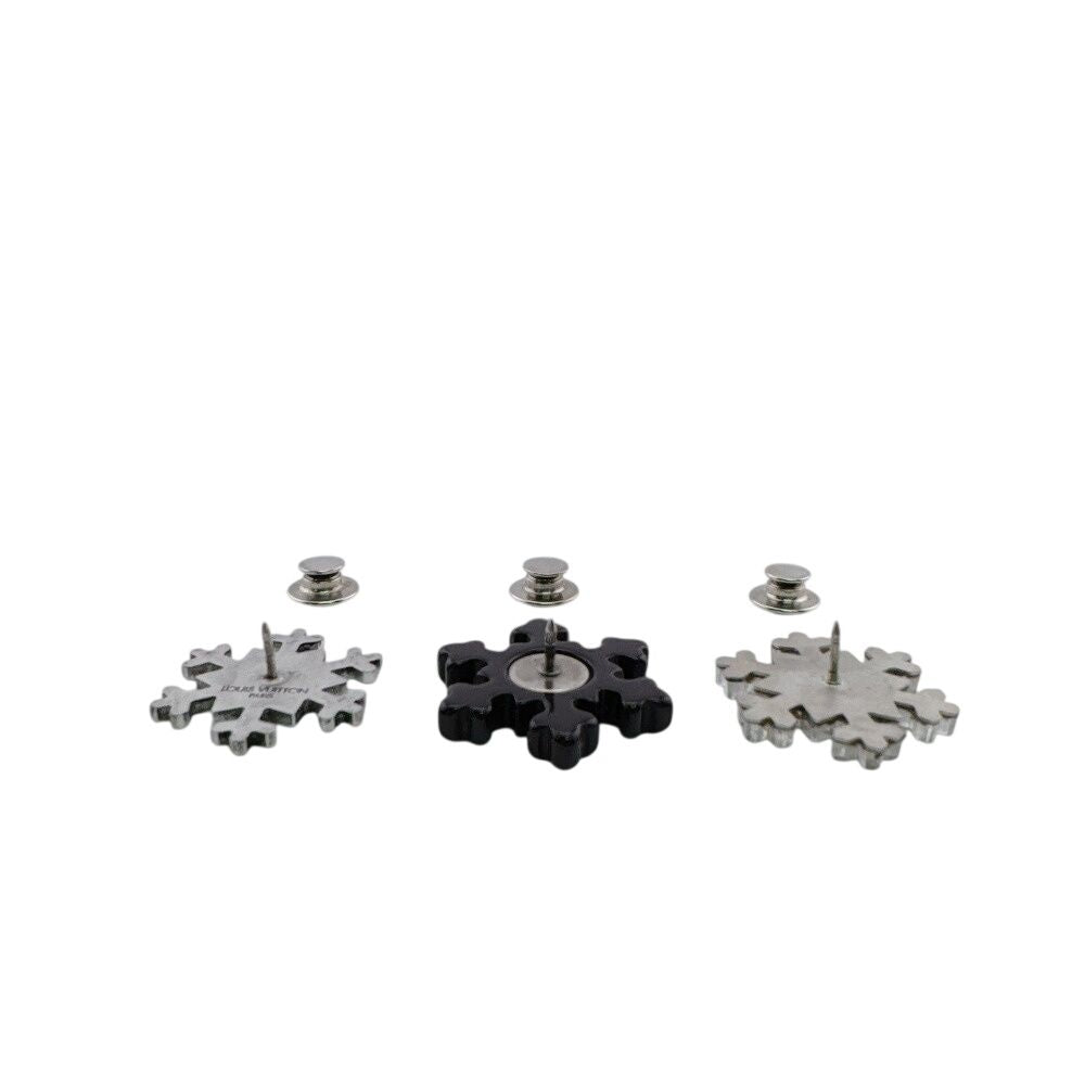 Louis Vuitton Push Pin 3 Piece Set Snowflake Kit Pins Etoile de Neige Brooch — view 7