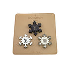 Louis Vuitton Push Pin 3 Piece Set Snowflake Kit Pins Etoile de Neige Brooch — view 3