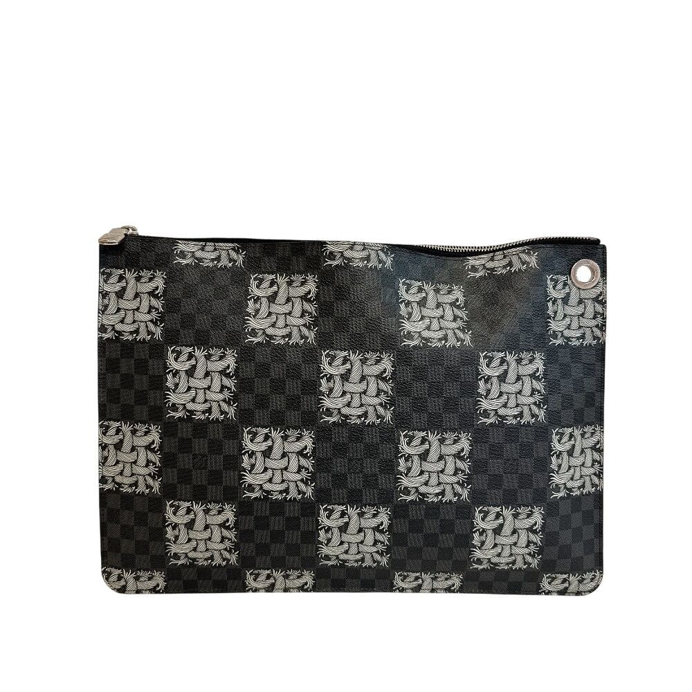 Louis Vuitton Second Christopher Nemes Pochette Jour GM Damier Graphite Clutch