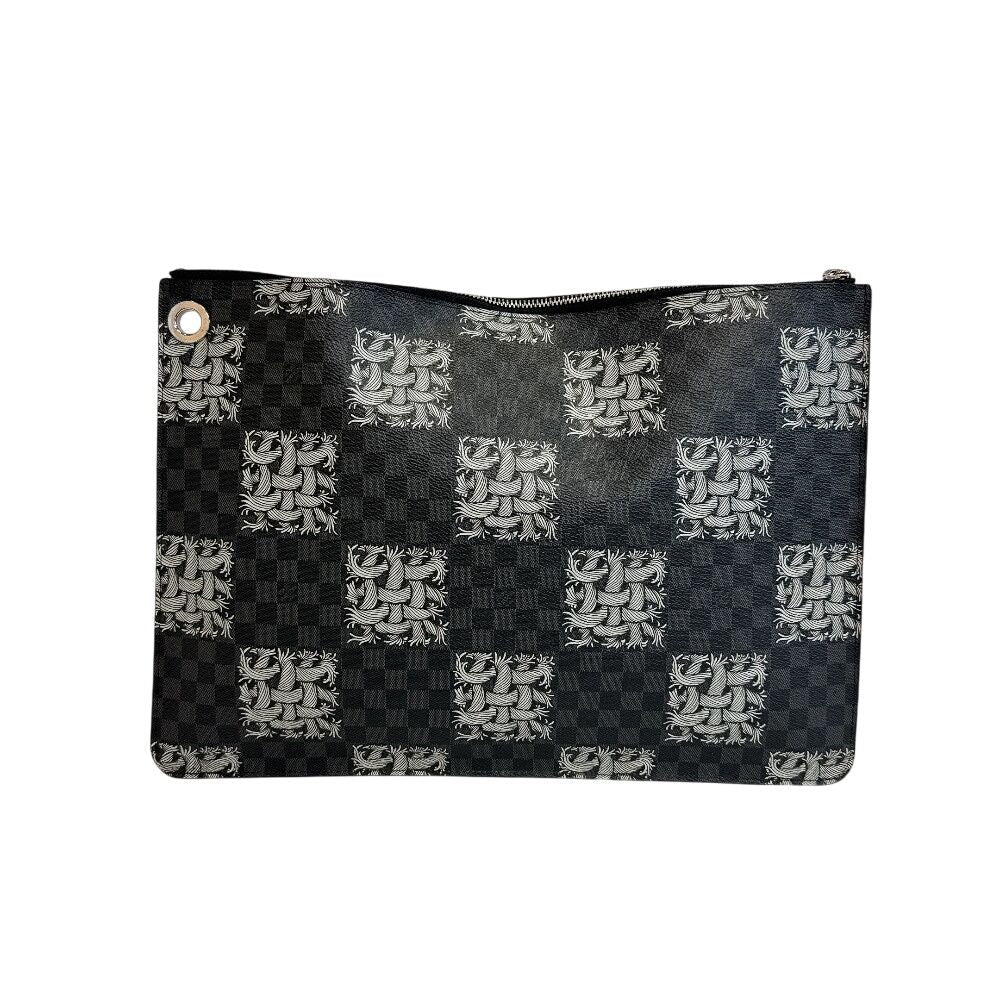 Louis Vuitton Second Christopher Nemes Pochette Jour GM Damier Graphite Clutch — view 2