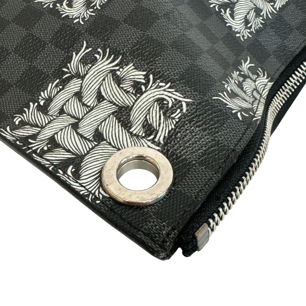 Louis Vuitton Second Christopher Nemes Pochette Jour GM Damier Graphite Clutch — view 3