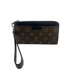Louis Vuitton L-shaped Zipper Clutch Strap Removable Zippy Dragonne Monogram