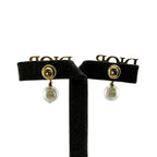 Dior Logo Earrings Gold — view 6