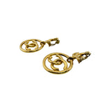 Chanel Vintage Clip Large CC Logo Earrings — view 3