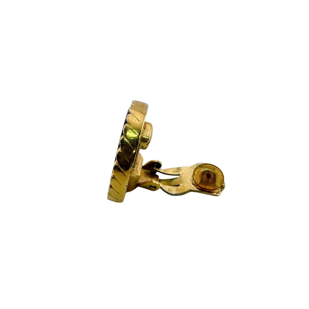 Chanel One Side with Rice Vintage Clip CC Logo Earrings — view 5