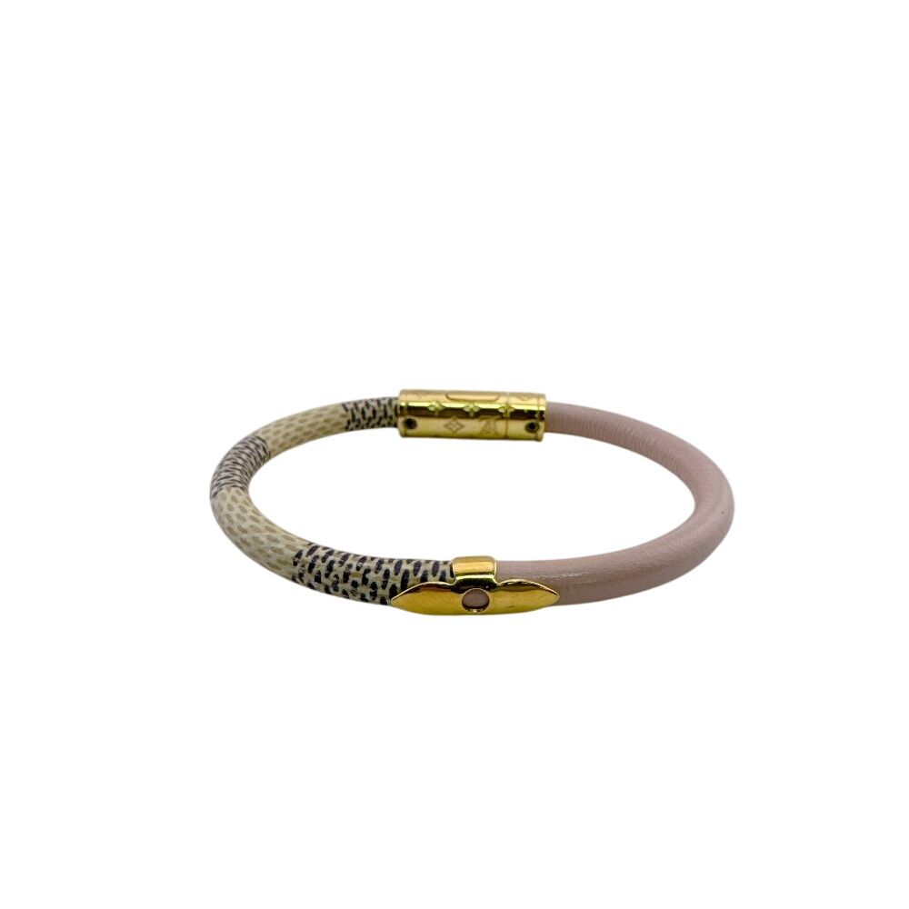 Louis Vuitton Bracelet Bicolor Clasp Closure Leather Band Daily Confidential — view 4