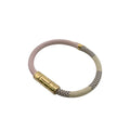 Louis Vuitton Bracelet Bicolor Clasp Closure Leather Band Daily Confidential