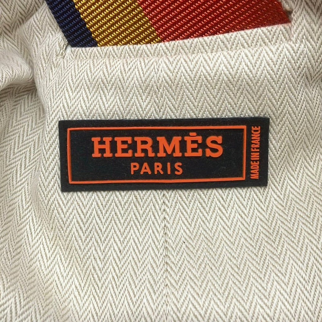 Hermes Shoulder Bag Cavalier Beige Multi Cotton — view 8