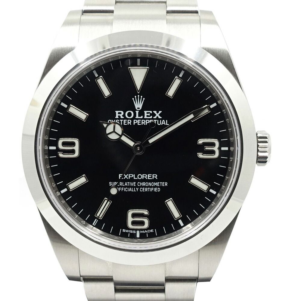 Rolex 39 SS Black Dial