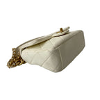 Chanel Quilted Coco Lambskin Leather Chain Mini Shoulder Bag White — view 7
