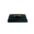 Gucci Vintage Bamb Leather Bifold Wallet Billfold Coin Purse Dark Navy — view 6