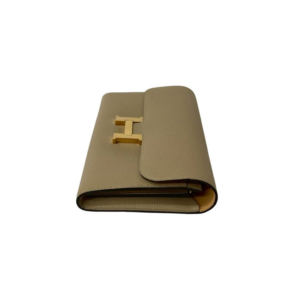Hermes Constance Long Veau Epsom Wallet Billfold Beige — view 5