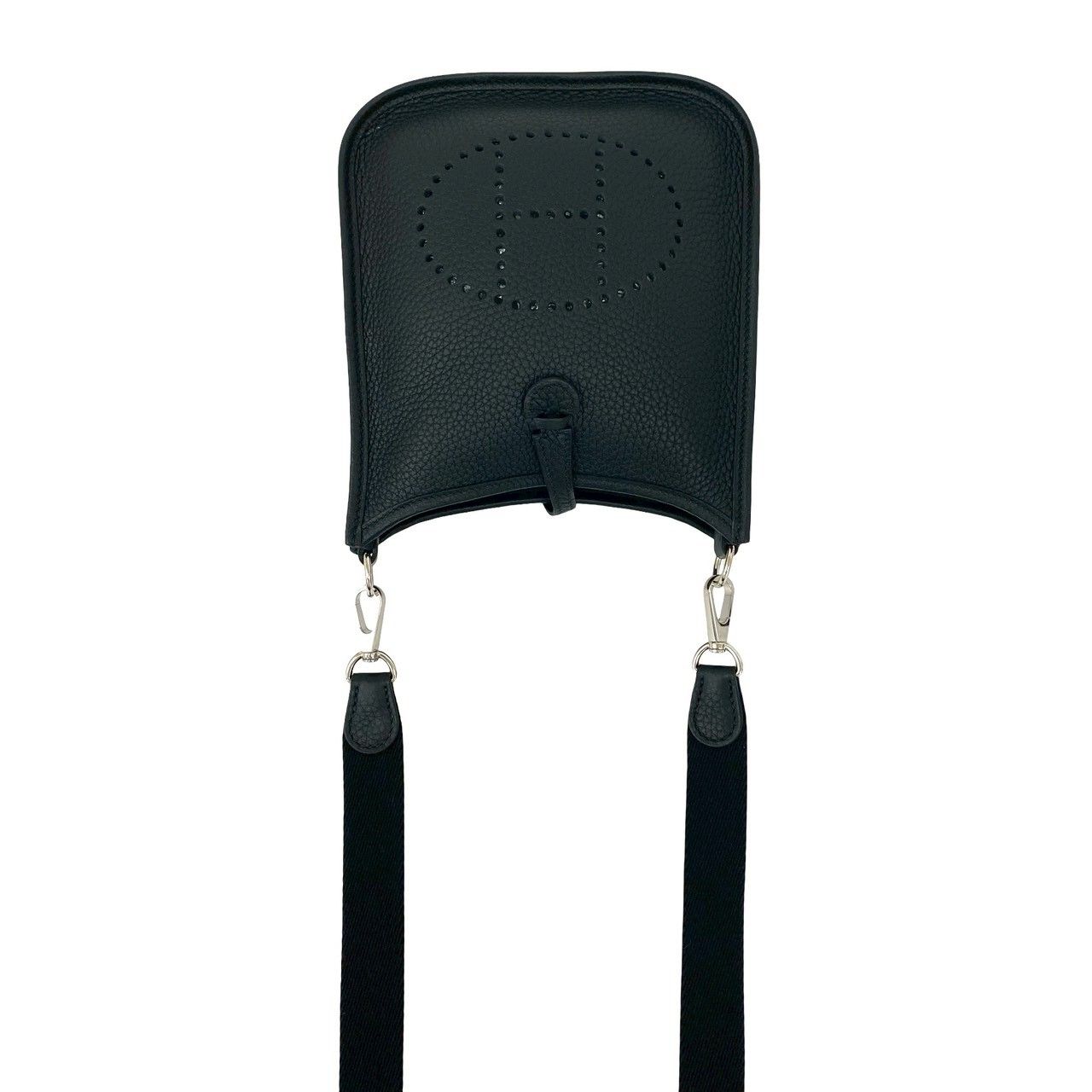 Hermes Box Evelyne TPM Taurillon Clemence Leather Mini Shoulder Bag Black — view 4