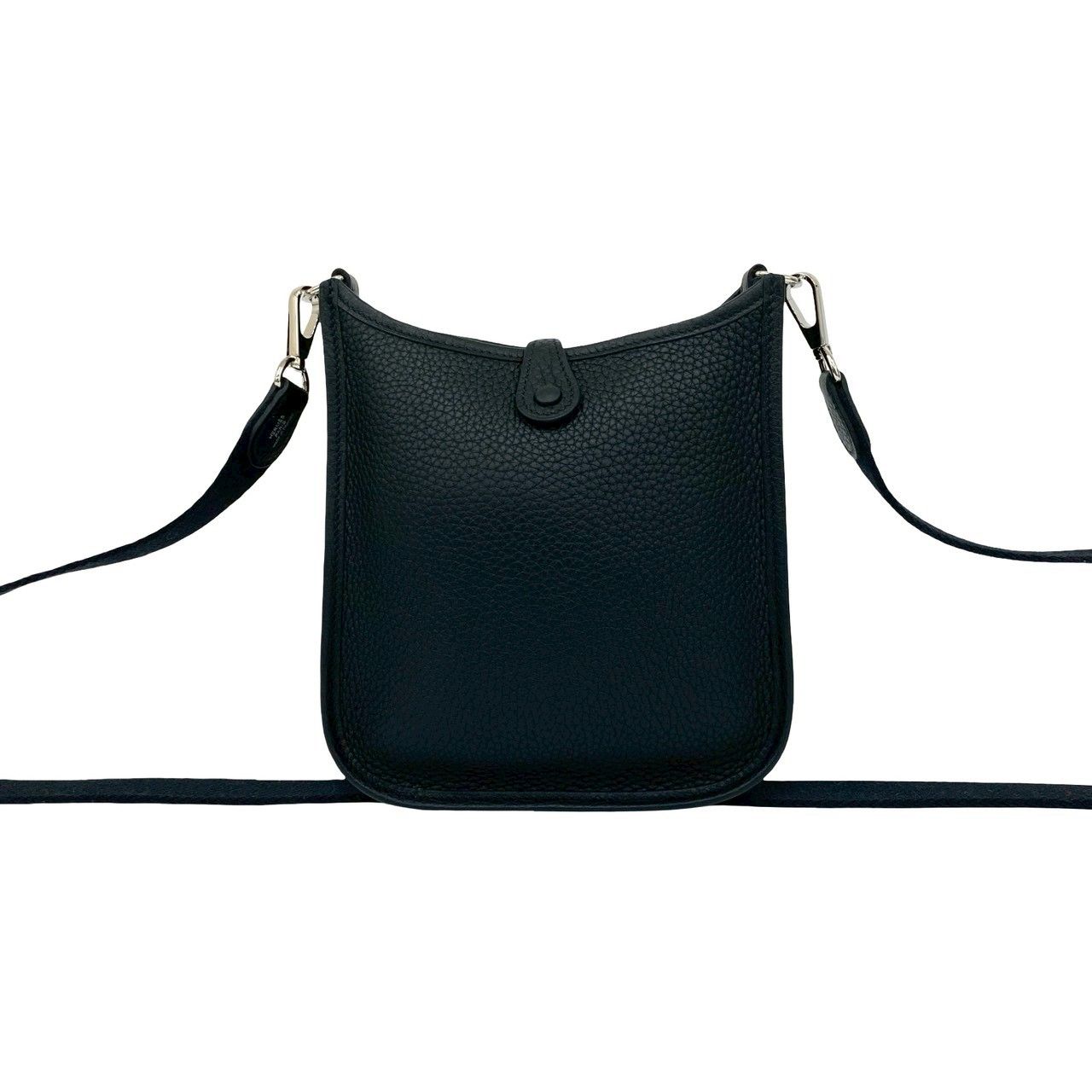 Hermes Box Evelyne TPM Taurillon Clemence Leather Mini Shoulder Bag Black — view 3