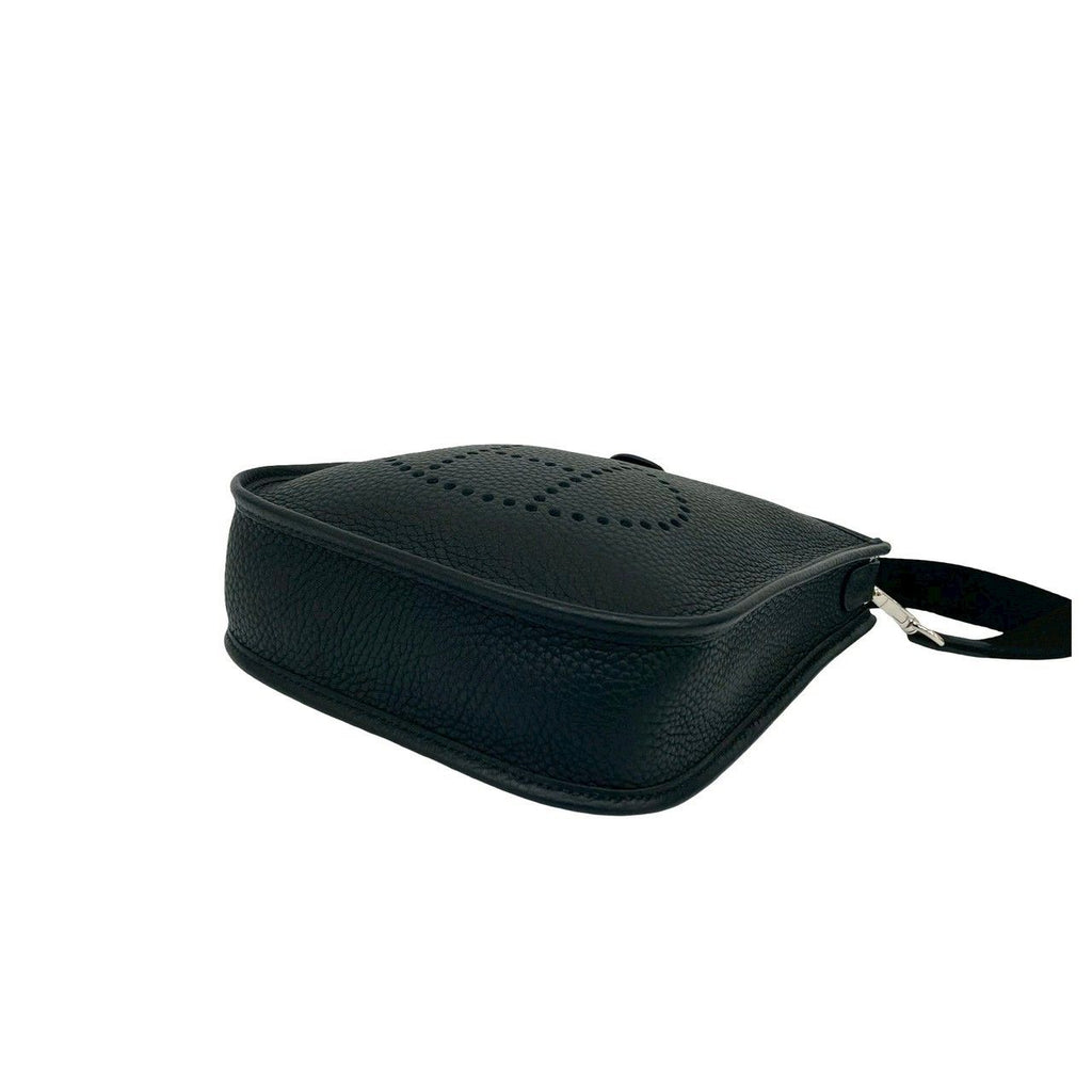 Hermes Box Evelyne TPM Taurillon Clemence Leather Mini Shoulder Bag Black — view 8