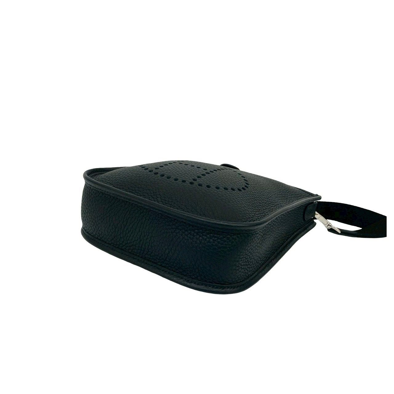 Hermes Box Evelyne TPM Taurillon Clemence Leather Mini Shoulder Bag Black — view 8