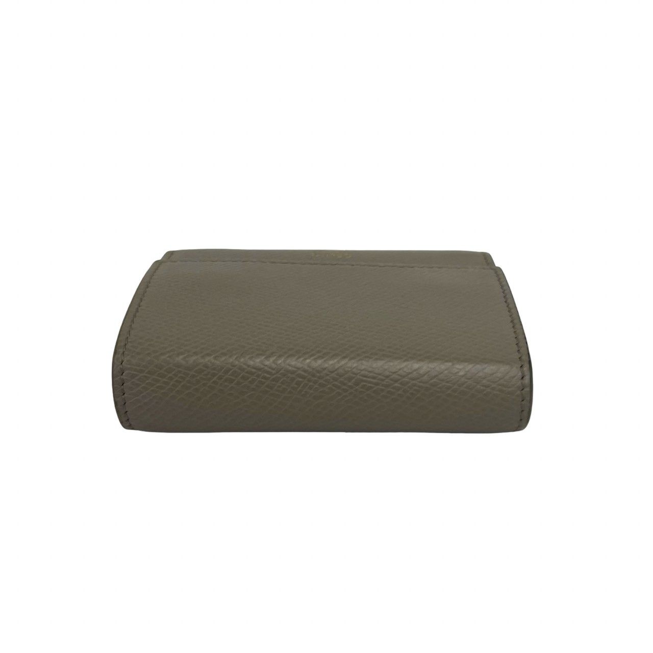 Celine Box Trifold Wallet Leather Mini Billfold Coin Purse Gray — view 3