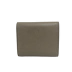 Celine Box Trifold Wallet Leather Mini Billfold Coin Purse Gray — view 2
